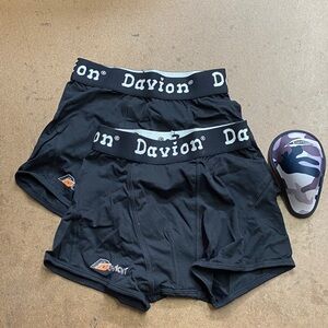 Black Men's Boxer Briefs 2 pack plus protective cup